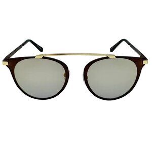 7039 | Gold Mirror Circle Sunglasses